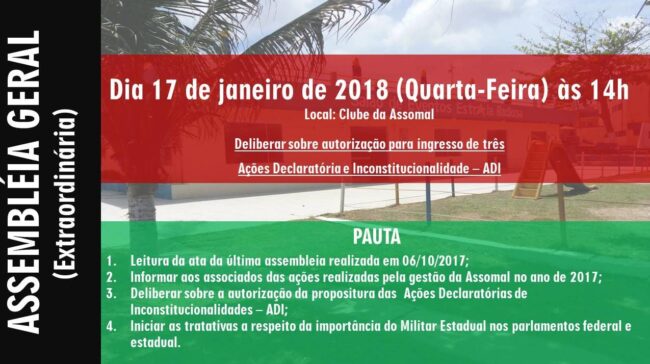 POSTAGEM 12-01 – ASSEMBLEIA GERAL – INSTAGRAM – FACE E SITE