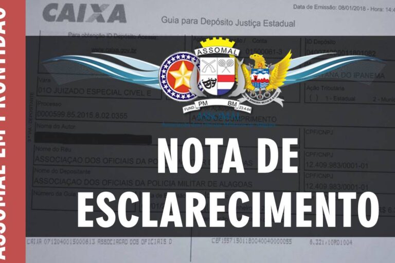 POSTAGEM 07-02 – NOTA DE ESCLARECIMENTO