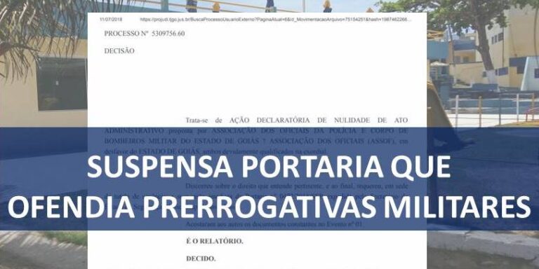 suspensa portaria que ofendia prerrogativas militares – site