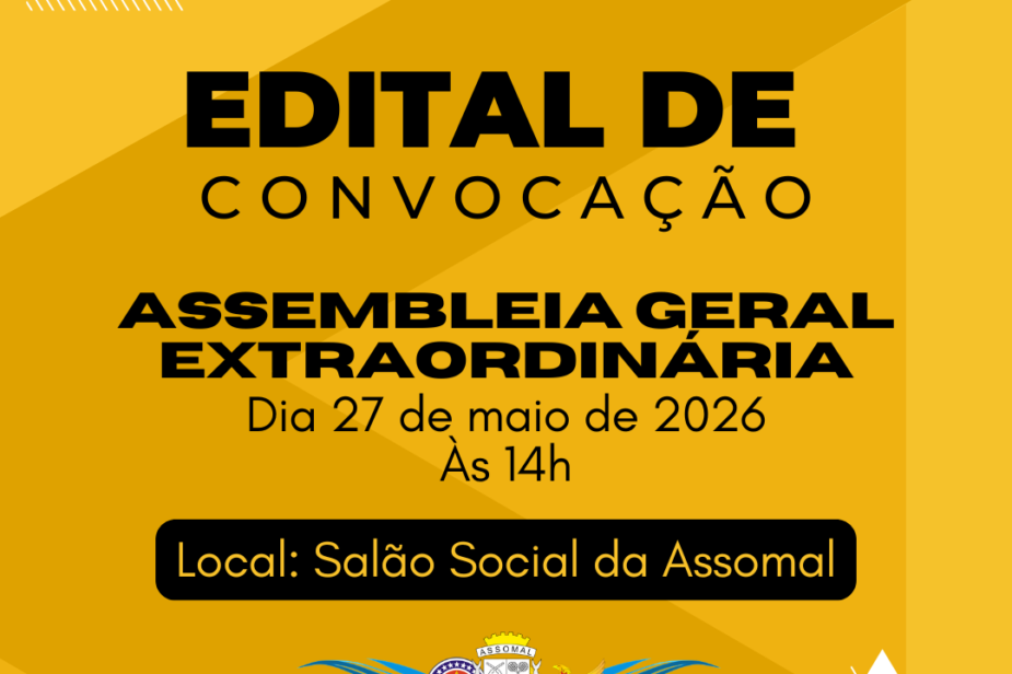 Assomal – Edital de convocação Assembleia 27052026