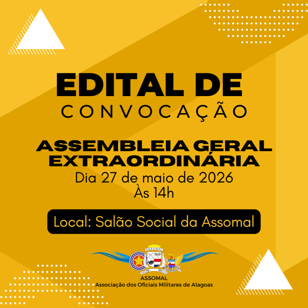 Assomal – Edital de convocação Assembleia 27052026
